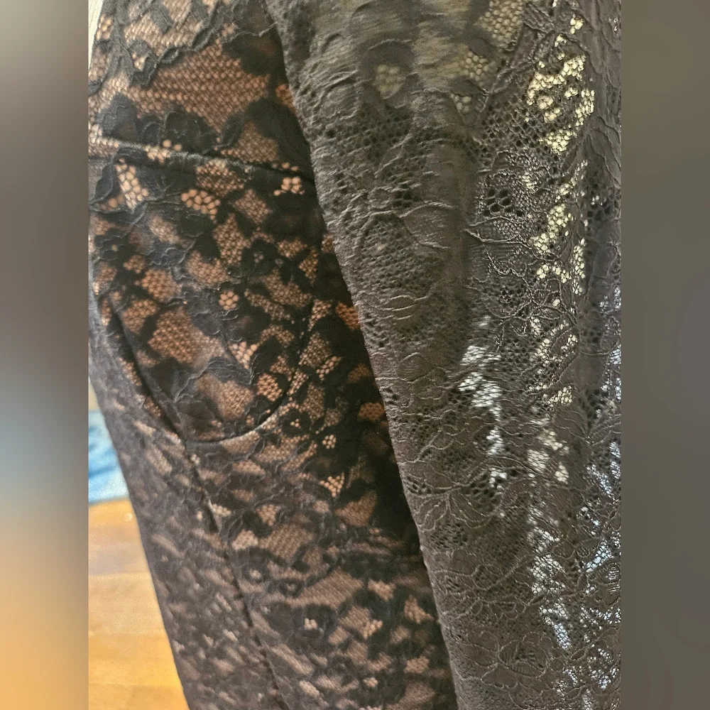 French Connection Womens Lace Above Knee Mini Dress Size L - Picture 5 of 6